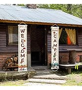 Camping Party Decorations Camping Party Banner Camping Sign Welcome Banner for Camping Themed Bir...