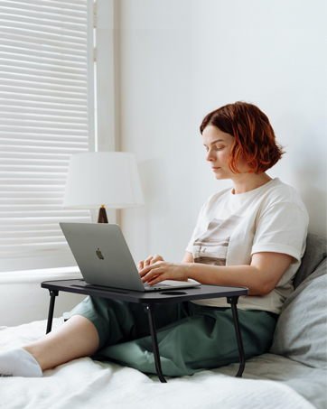 ZEAPTAC Laptop Bed Desk, Foldable Lap Table, Portable Study Table