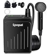 Spopal Portable Shower for Camping, [Long-Lasting] 5000mAh Rechargeable Camping Shower, 4 Spray M...