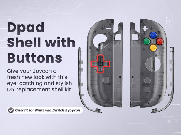 Shell (D-Pad Version) with Buttons for Joycon 2