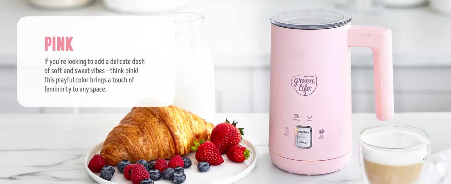 GreenLife, Ceramic Nonstick, PFAS-Free, Non-Toxic, Electrics, Milk Frother