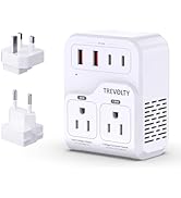 2000W Voltage Converter US to Europe for Hair Dryers, 7-in-1 220V to 110V Converter for European ...