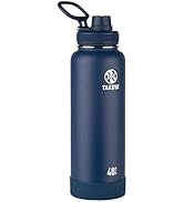 Takeya Actives 40 oz Vacuum Insulated Stainless Steel Water Bottle with Spout Lid, Premium Qualit...