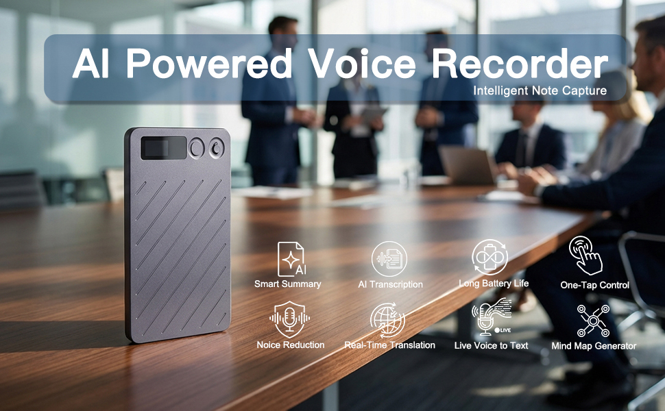 AI Voice Recorder,digital note book, electronic gadget, plaud,translator