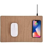 Wireless Charger Mouse Pad Desktop Ultra-Thin Fast Wireless Charging Mouse Pad QI Standard Built-...
