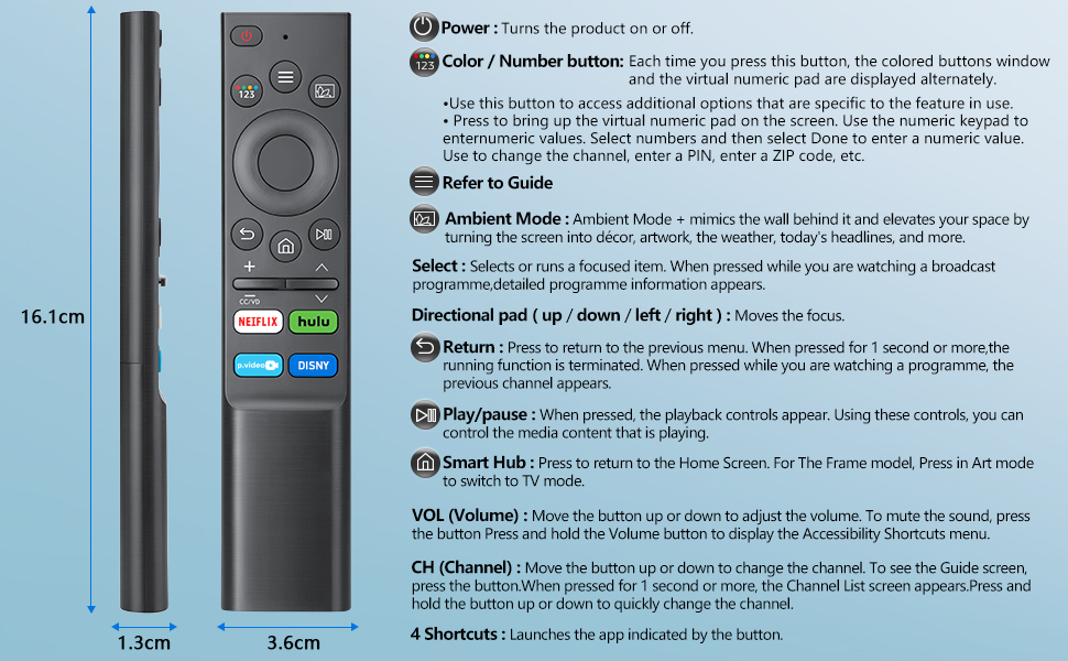 for samsung tv remote control