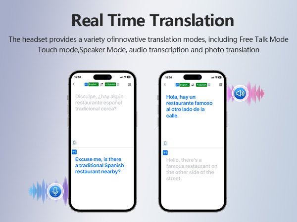 AI Translation Earbuds Real Time, 144 Language Translator Earbuds