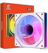 GSCOLER FC 120mm PC Case Fan White, Infinity Mirror PWM PC Cooling Fan with Multi Lighting Modes ...