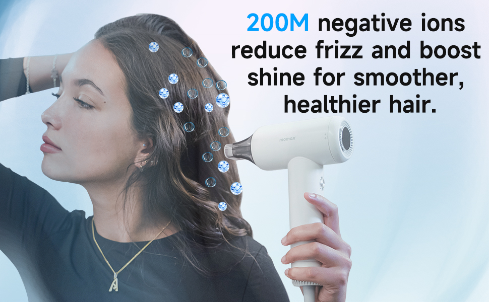 200m negative ions hair dryer