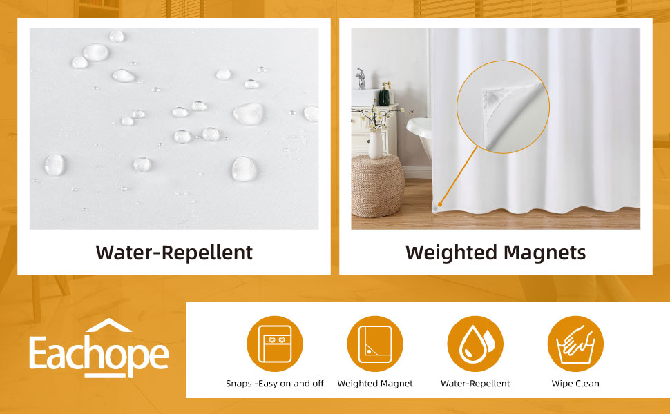 Water-Repellent shower curtain liner