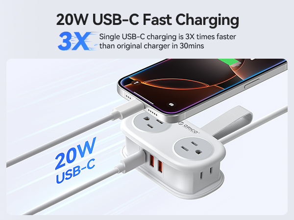 PD20W Travel Power Strip