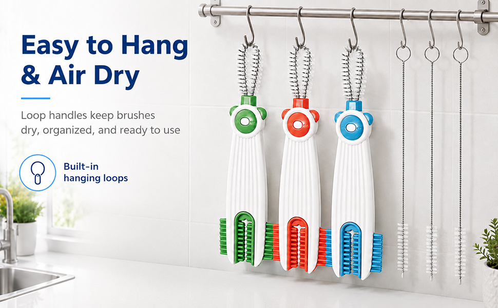 3 in 1 Cup Lid Gap Cleaning Brush Set