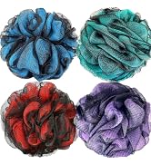 Fu Store Loofah Sponge Shower Loofahs 4 Colors Bath Sponges Body Scrubbers | Mesh Balls 70g Luffa...