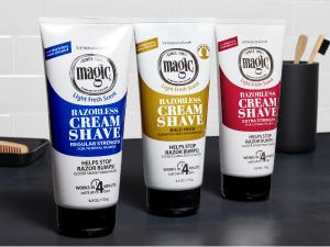 magic family, magic shave, razorless shaving, for the face, shaving, shave cream, shaving cream