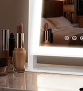 DECADENCE Makeup Mirror, 14’’ LED Vanity Mirror with Lights Detachable 10X/5X Magnification, 3 Co...