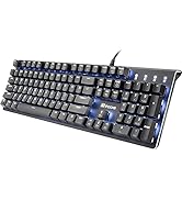 i-rocks K75M Illuminated Mechanical Keyboard, 104 Keys, PBT Keycaps, Backlit LED Light and Shortc...