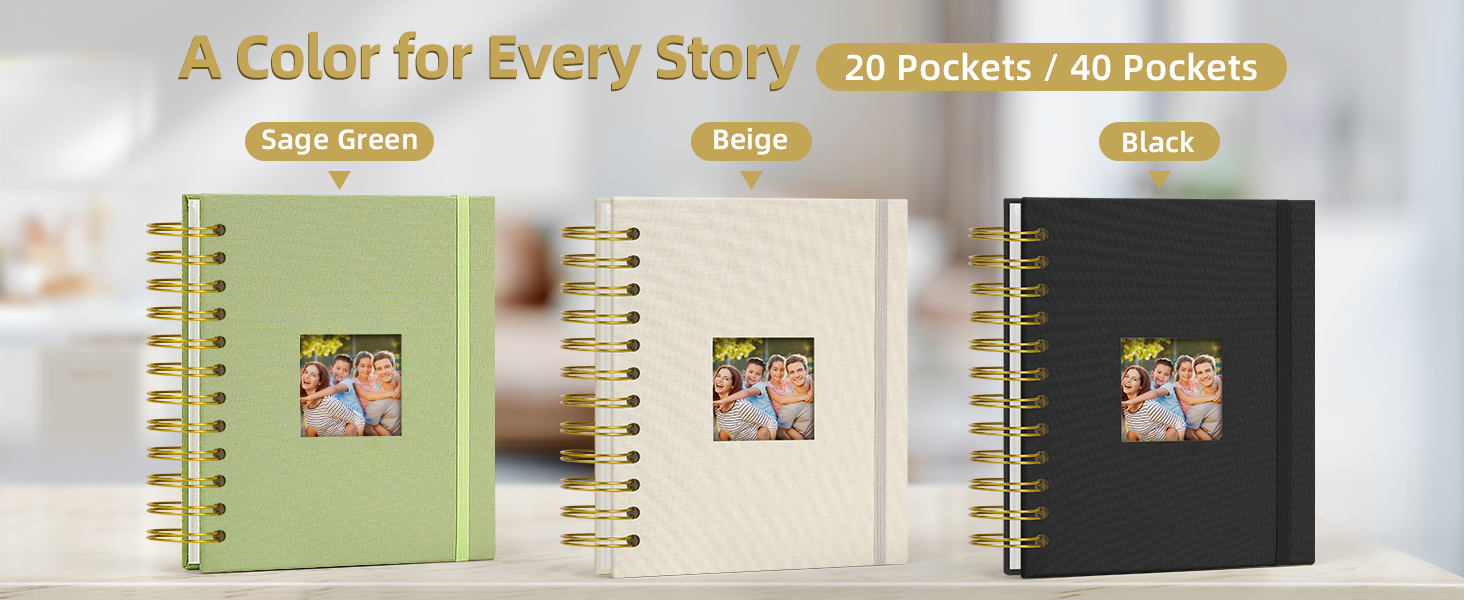 this 4x6 photo book with clear pockets is completely PVC-free, dustproof, and waterproof