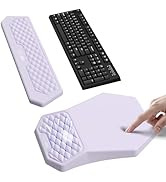 Ergonomic Mouse Pad and Keyboard Wrist Rest Support Set, Massage Design Mousepad for Carpal Tunne...