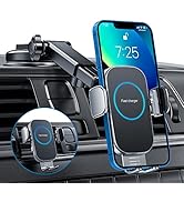 Wireless Car Charger, 15W Qi Fast Charging, Auto Clamping Car Charger Mount Dashboard Air Vent Wi...