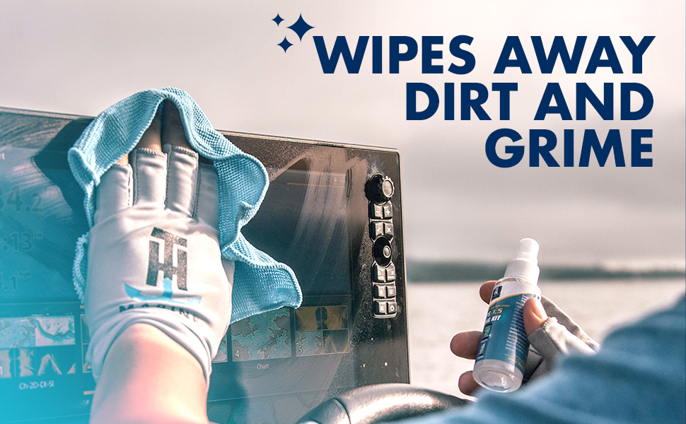Wave Away, screen cleaner, gps cleaner, boat cleaner, marine screen cleaner, marine cleaner, sonar