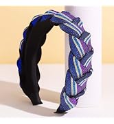 Latious Braided Wide Headbands Braid Fabric hairbands Criss Cross Hair Accessories for Women and ...