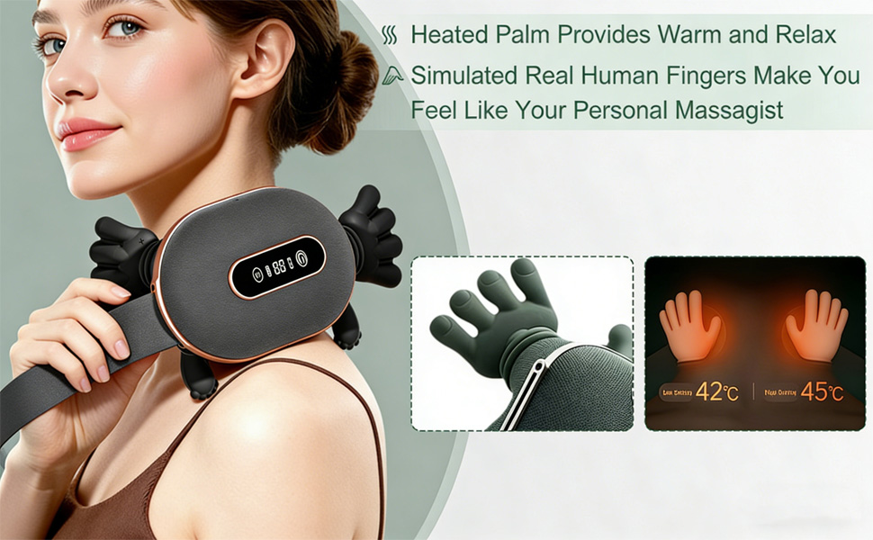 neck and back massager with heat