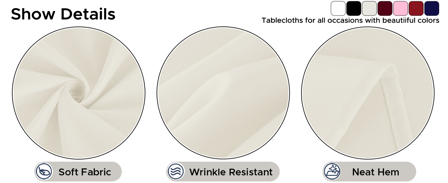 ivory round tablecloth