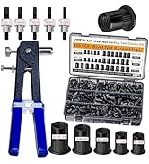 Imperial Rivet Nut Tool Kit 420pcs, SAE Rivet Nut Combination (5/16-18?1/4-20?10-24?8-32?6-32), S...