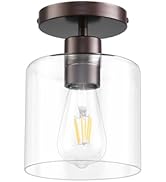 KLSS Oil Rubbed Bronze Semi Flush Mount Ceiling Light,Modern Farmhouse Ceiling Light Fixture for ...