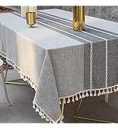 Deep Dream Tablecloth, Embroidered Table Cloth Cotton Linen Wrinkle Free Anti-Fading Tablecloths ...