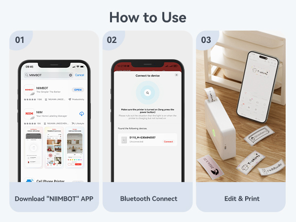NIIMBOT D110 Upgraded Version Mini Label Maker Machine with Tape