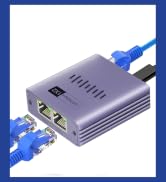 Ethernet Splitter 1 to 2 1000Mbps, Internet Splitter High Speed RJ45 Port LAN Splitter for Cat 5/...