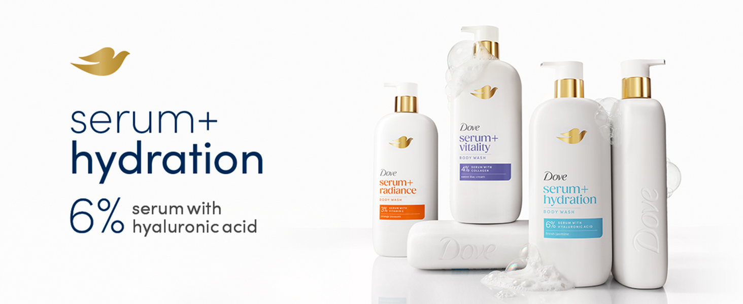 Dove Serum+ body wash with hyaluronic acid
