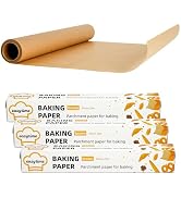 DTFMZOV 12in x 197ft Unbleached Parchment Paper Roll, High Temperature Resistant Parchment Paper ...