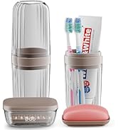 VITVITI Travel Soap Case Container, Portable Toothbrush Travel Case Dish Tray, 7.88 Inch Toothpas...