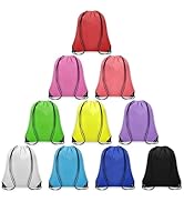 Grneric 10Pcs Drawstring Backpack Bulk Cinch Bag, Drawstring Bags Polyester for Gym Sports Beach ...