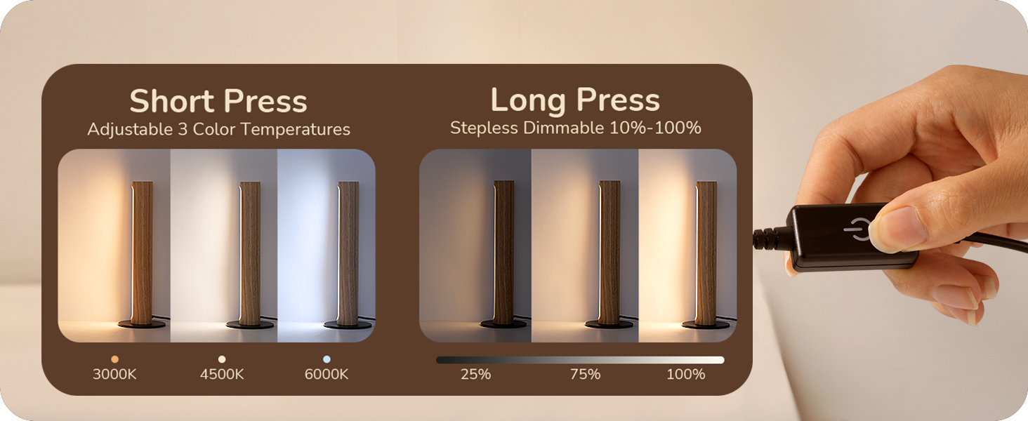 Adjustable 3 Color Temperatures LED Table Lamp