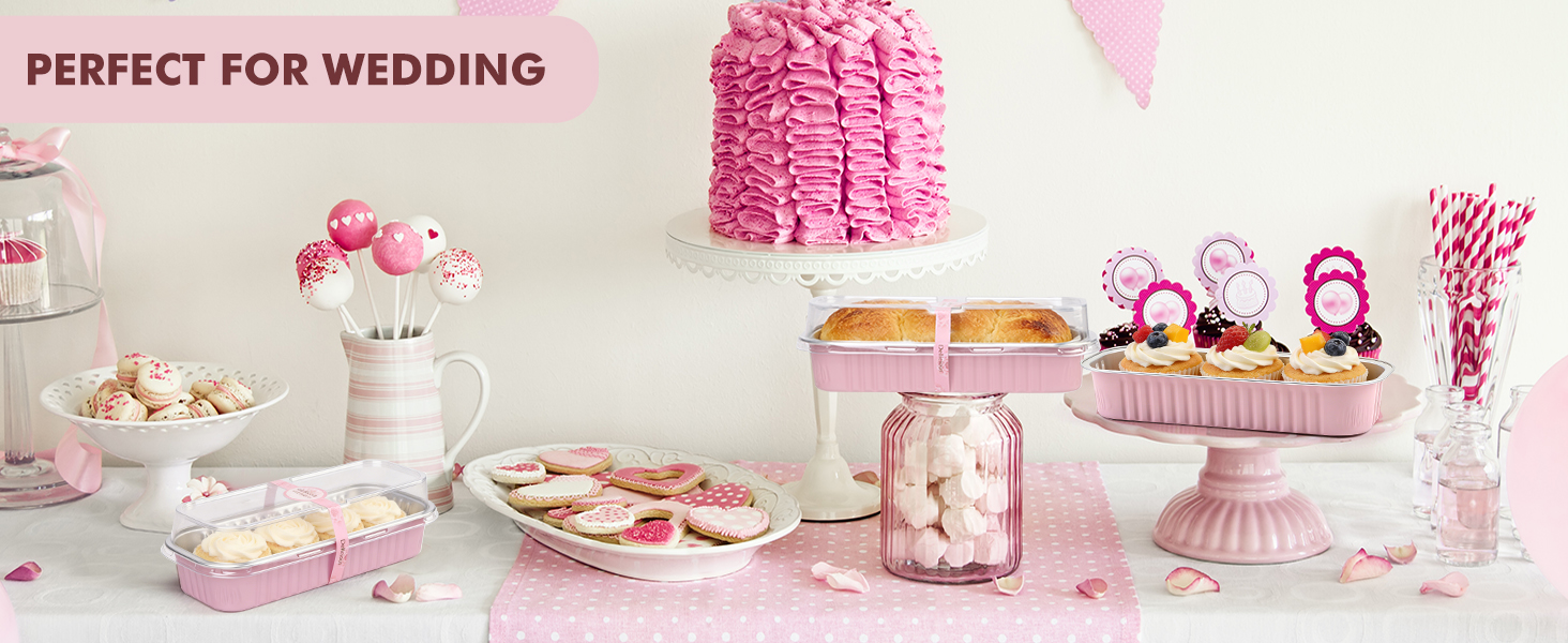 Mini Loaf Cake Pan with Lids and Spoons Disposable Aluminum Tin Foil Pans