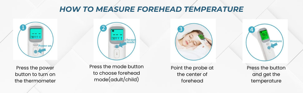 How to measure forehead temperature 