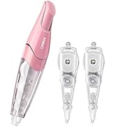 CINBOS Refillable Retractable White Out Correction Tape, White Out Tape with 2 Extra Refills, Cut...