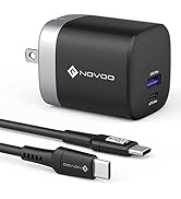 NOVOO 67W GaN Charger, USB C Fast Charger, 65W/60W/45W/30W/25W/20W 2-Port USB Power Adapter AU Pl...