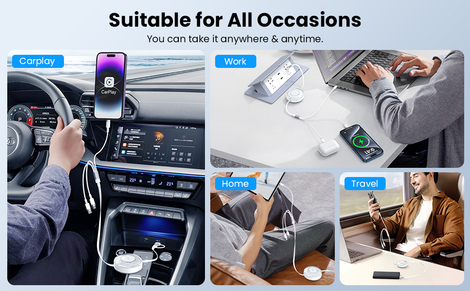 5-in-1 Retractable Charging Cable
