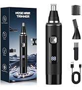 Ginity Ear &amp; Nose Hair Trimmer with LED Display for Men Women,Painless USB Rechargeable Eyebrow &amp;...