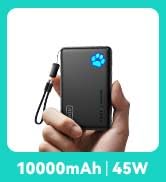 INIU Portable Charger, Lightest 10000mAh 45W PD Power Bank, USB C in&Out Fast Charging Battery Pa...