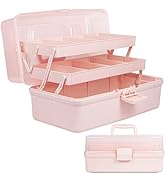 TERGOO 12.5in 3-Layer Multipurpose Craft Organizers and Storage with Adjustable Dividers, Portabl...