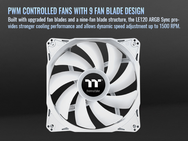 LE120 ARGB Sync PC Cooling Fan White (3-Fan Pack)