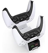 PS5 Controller Charger, YAEYE PS5 Charging Station Dock with LED Indicator, Safety Chip Protectio...