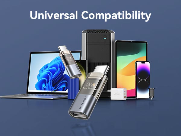 USB C data blocker compatible with phones, tablets, laptops, chargers, and more.