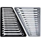 toolant Max Grip 30pcs Professional Metric &amp; SAE Combination Wrench Set with Long Pattern Offset ...