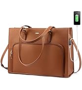 LOVEVOOK Laptop Bag for Women 15.6 inch Waterproof Work Tote Bag Briefcase with USB Charging Port...
